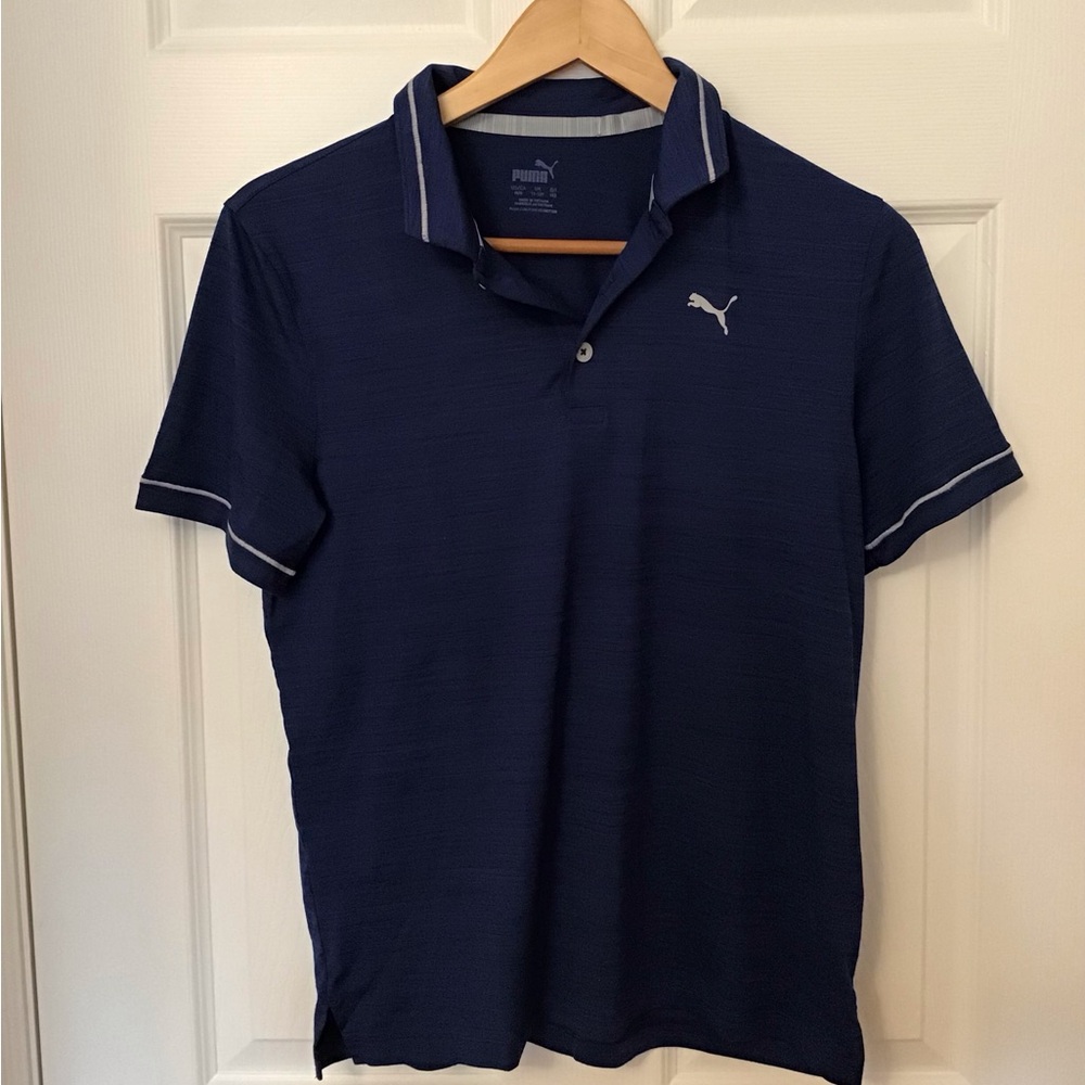 Puma Boy’s Royal Blue Golf Shirt with Grey Trim